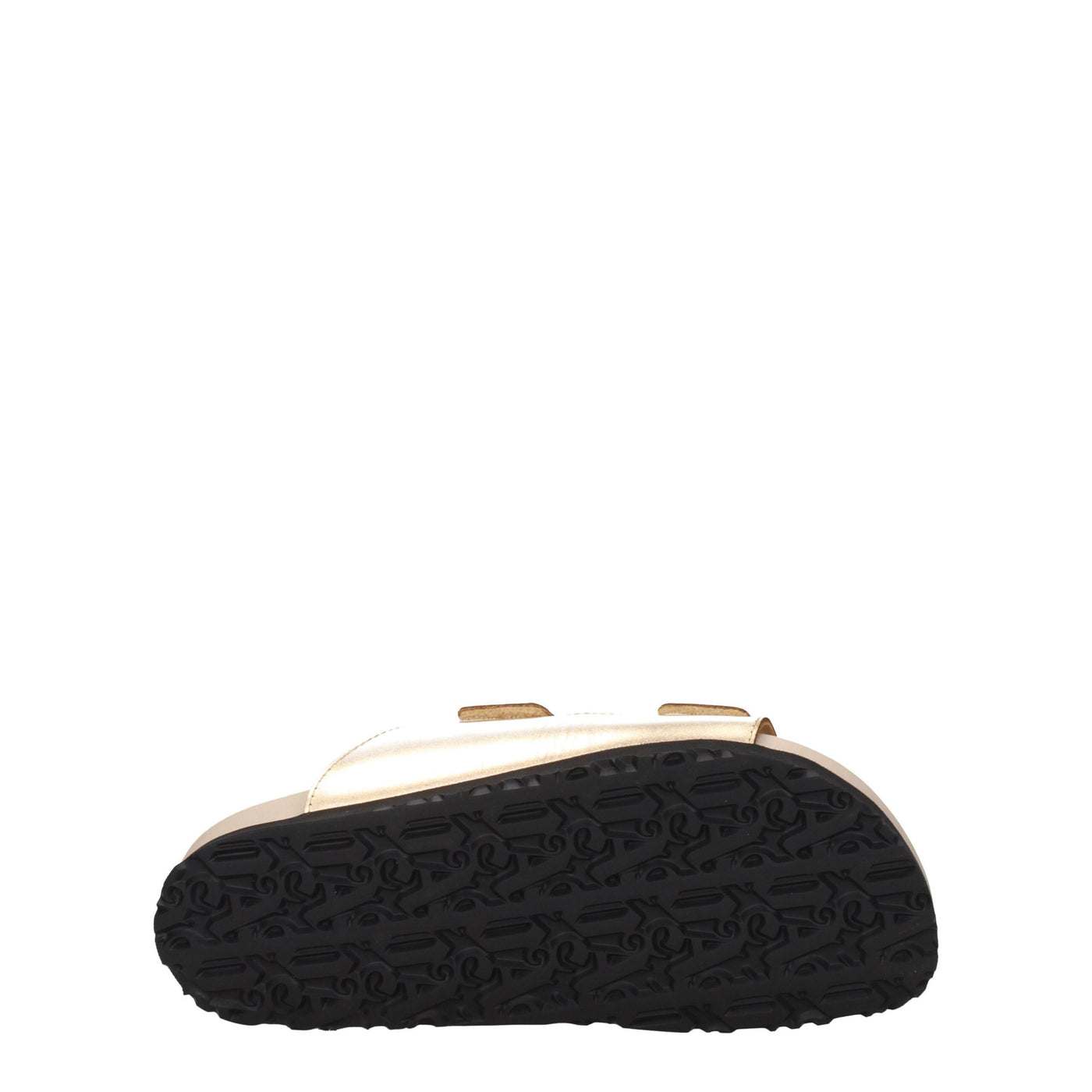 Palm Angels Gouden Leren Pantoffels Sandalen