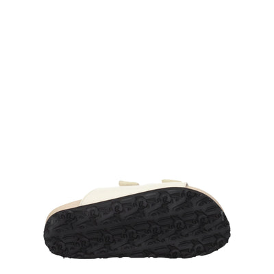 Palm Angels beige leren platte sandalen