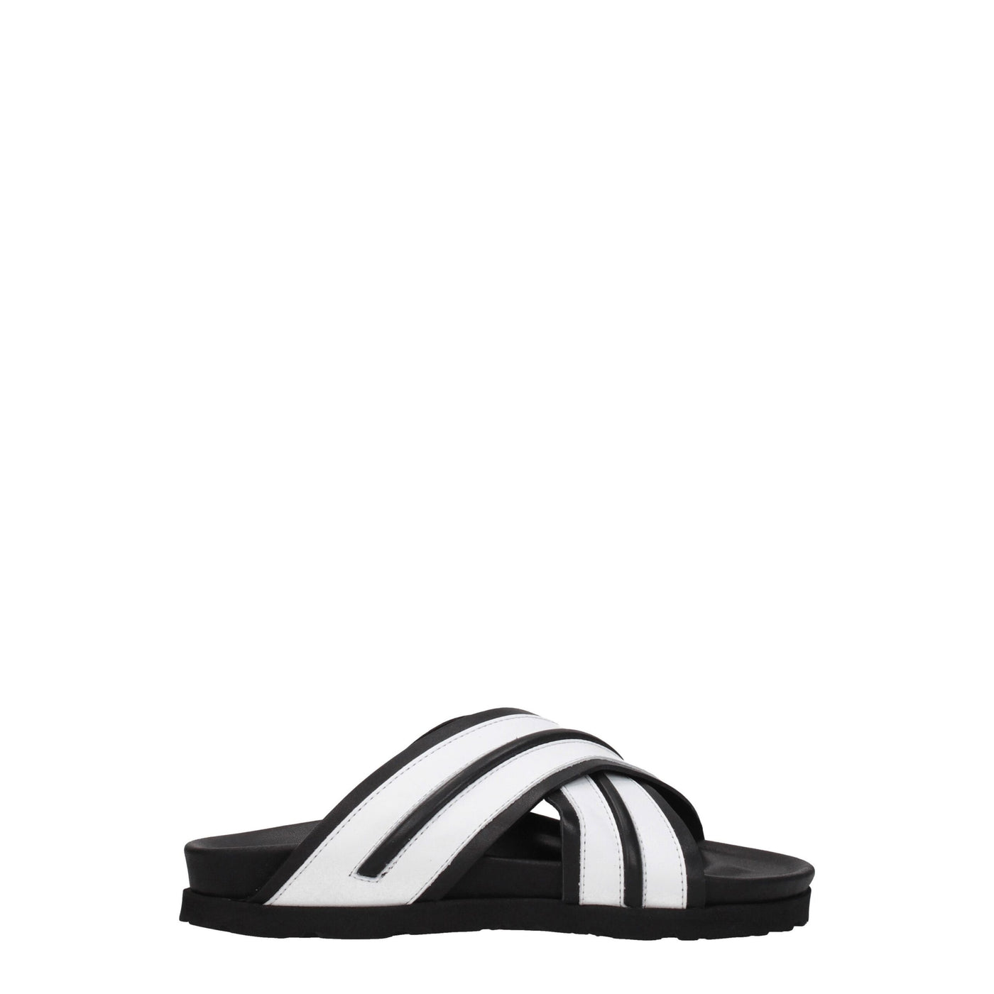 Palm Angels Witte Leren Pantoffels Sandalen