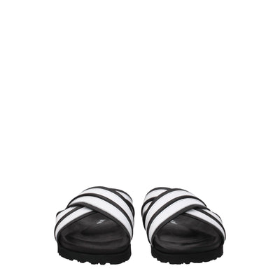 Palm Angels Witte Leren Pantoffels Sandalen