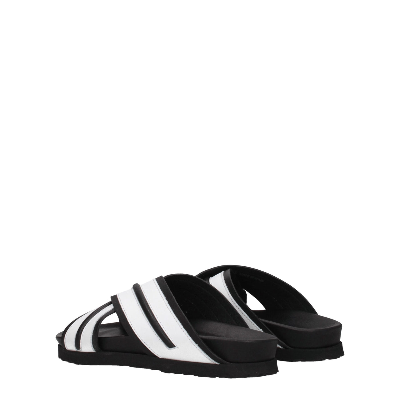 Palm Angels Witte Leren Pantoffels Sandalen