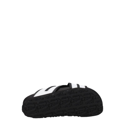 Palm Angels Witte Leren Pantoffels Sandalen