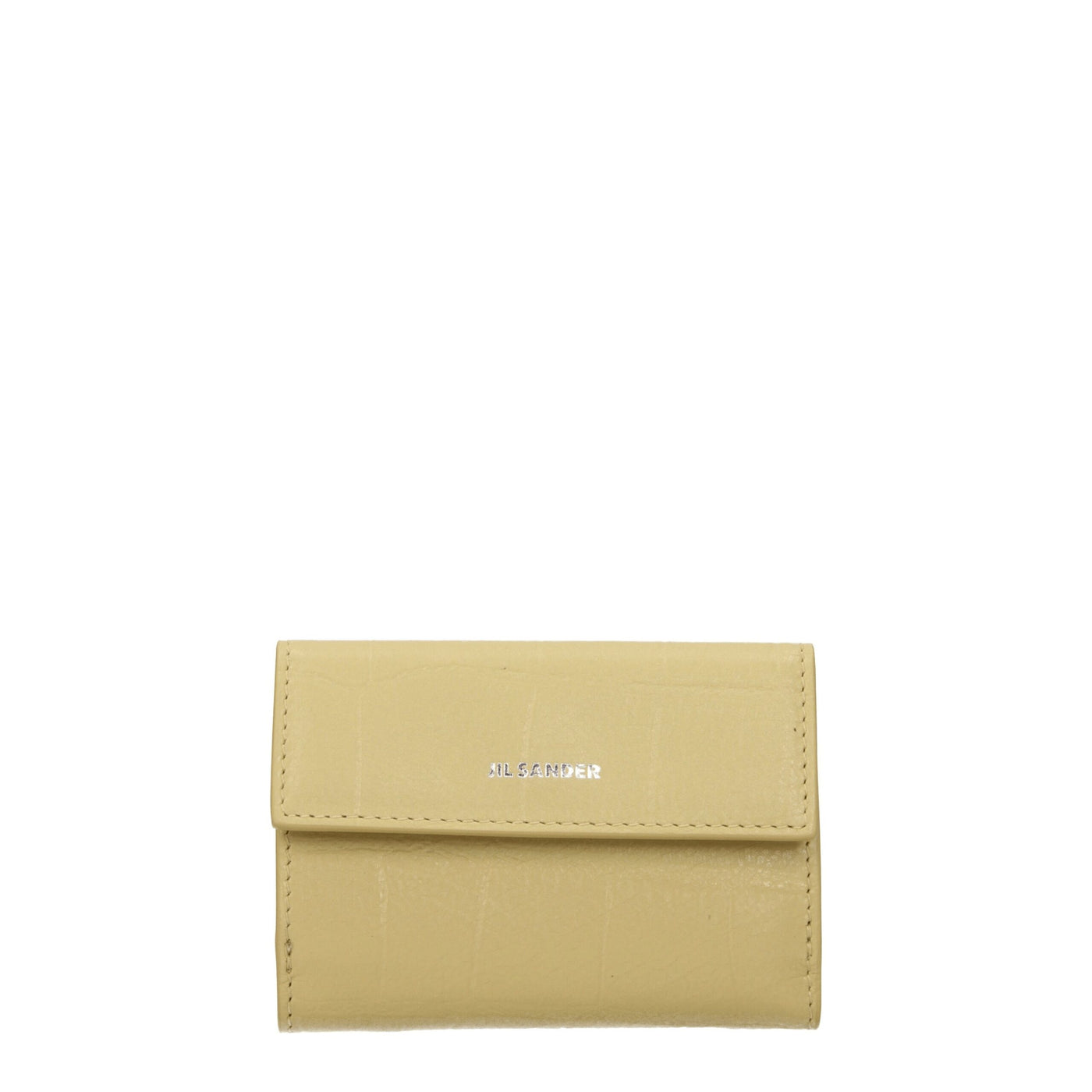 Portefeuilles en cuir jaune Jil Sander