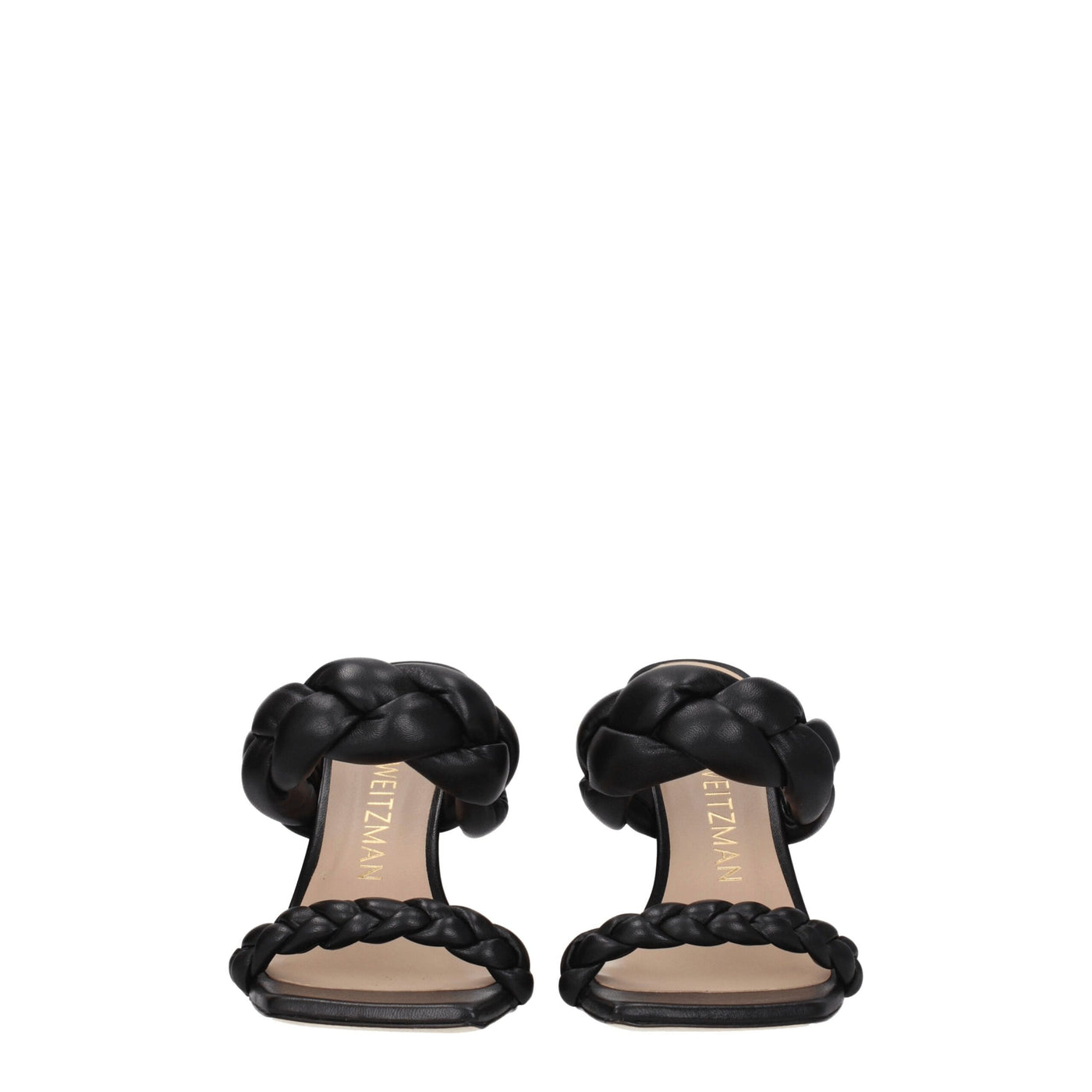 Stuart Weitzman Black Leather Stiletto Heels Sandals