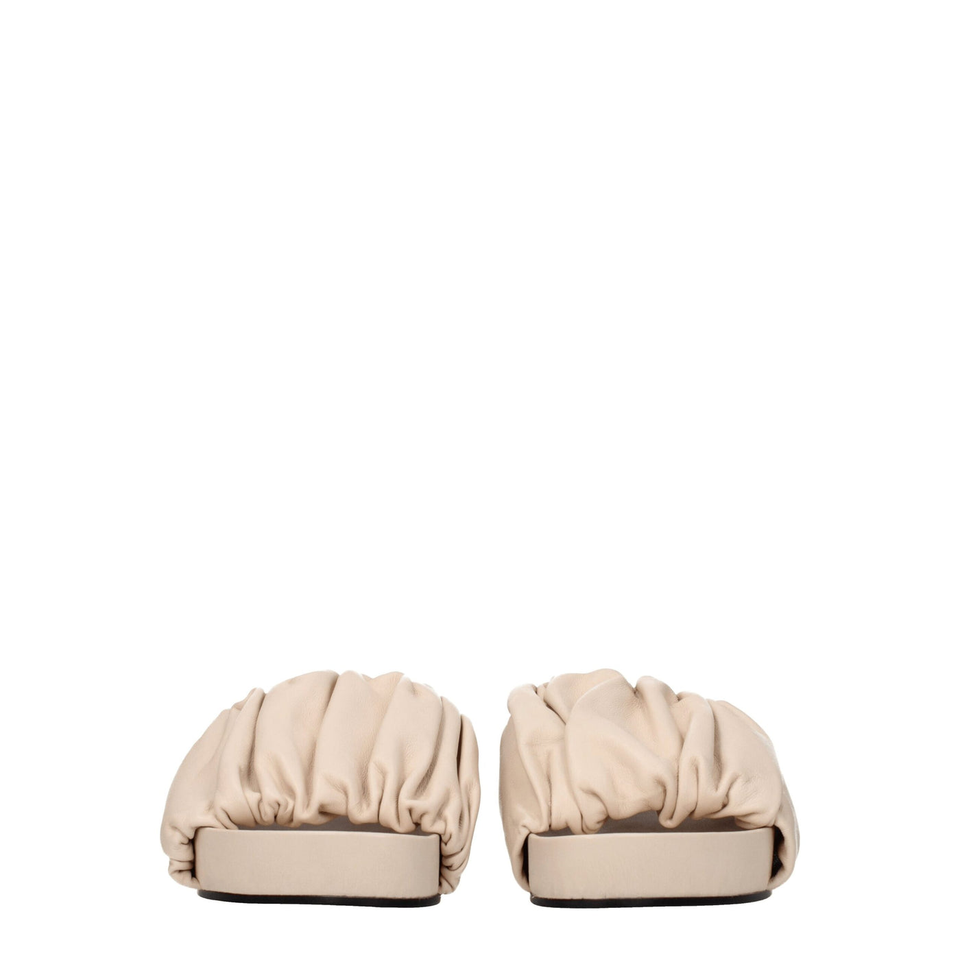 Jil Sander Roze Leren Pantoffels Sandalen