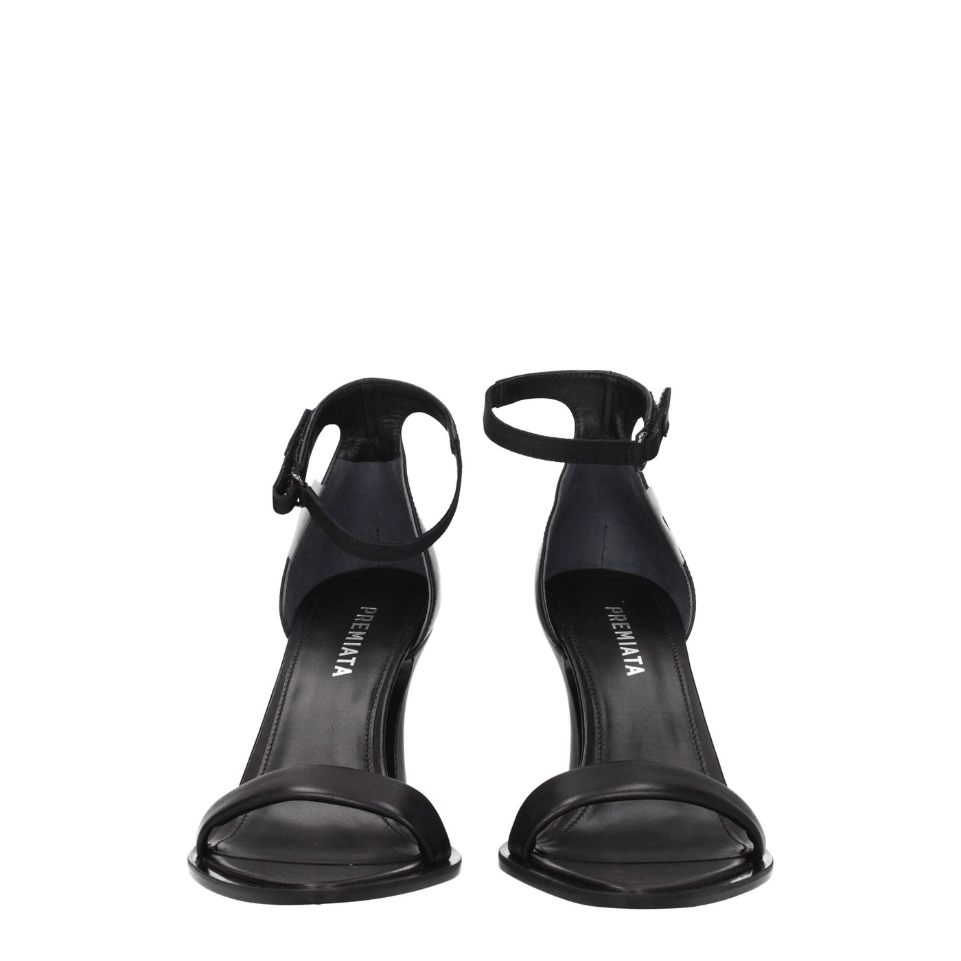 Premiata Black Leather Flat Sandals