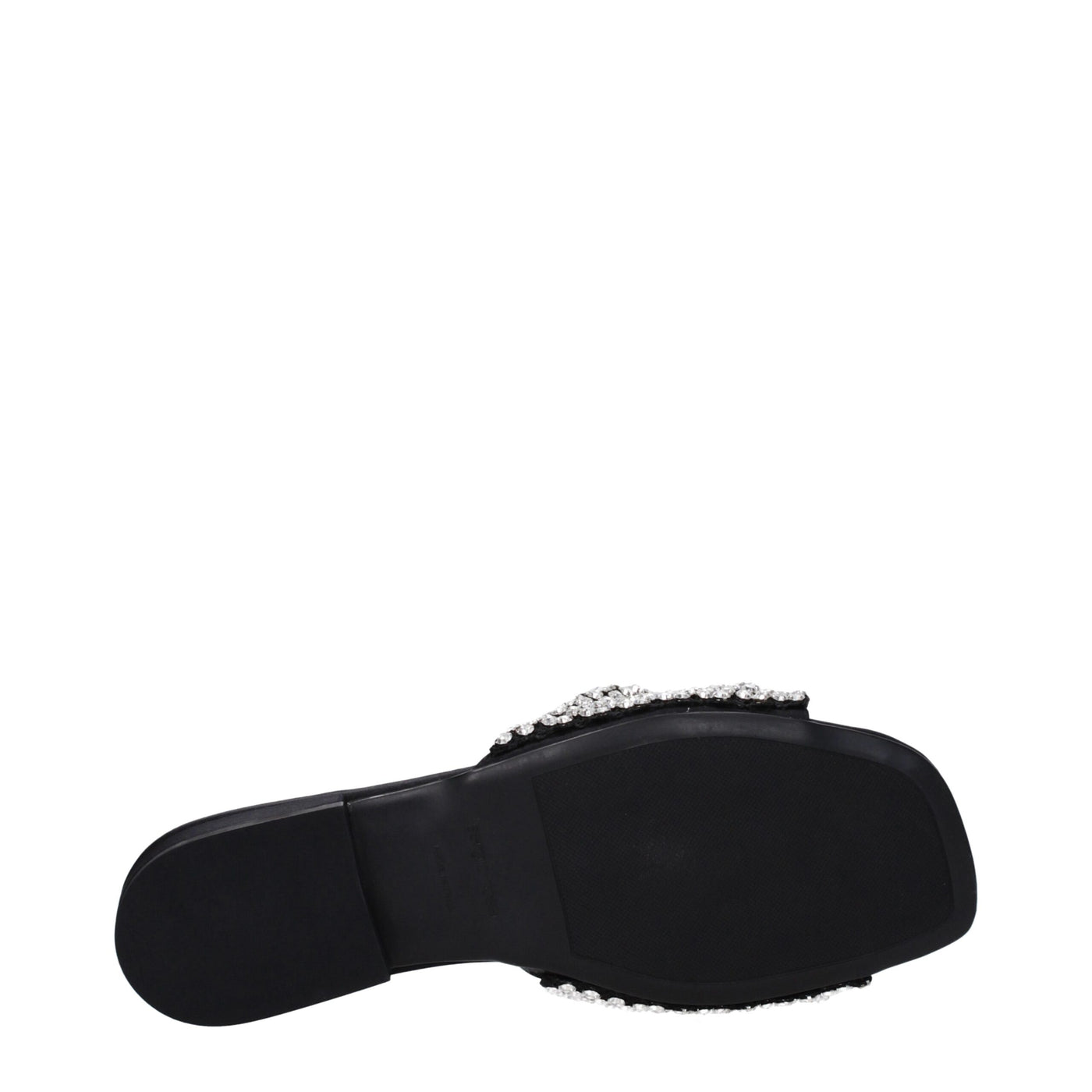 Sergio Rossi Zwarte Satijnen Pantoffels Sandalen