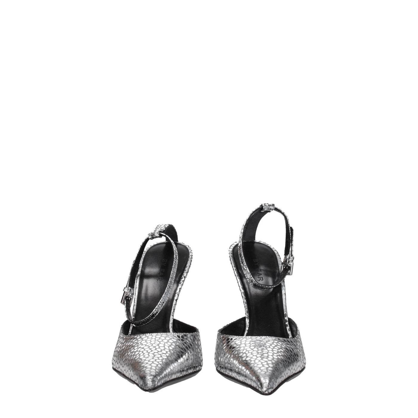 BY FAR Escarpins à talons hauts en cuir gris
