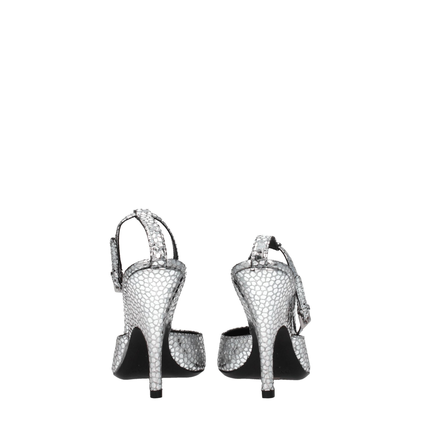 BY FAR Escarpins à talons hauts en cuir gris