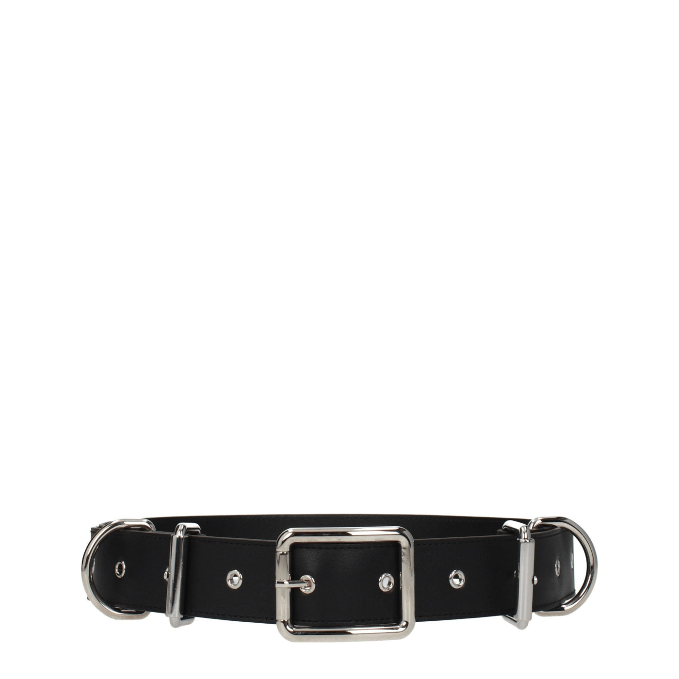Moschino zwarte leren riemen