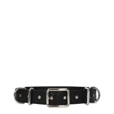 Moschino zwarte leren riemen