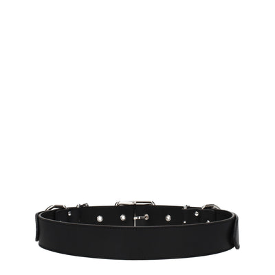 Moschino zwarte leren riemen