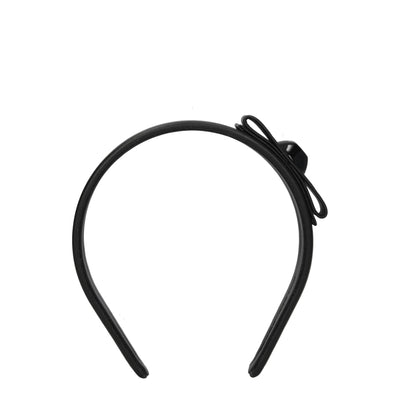 Salvatore Ferragamo Bandeaux en cuir noir