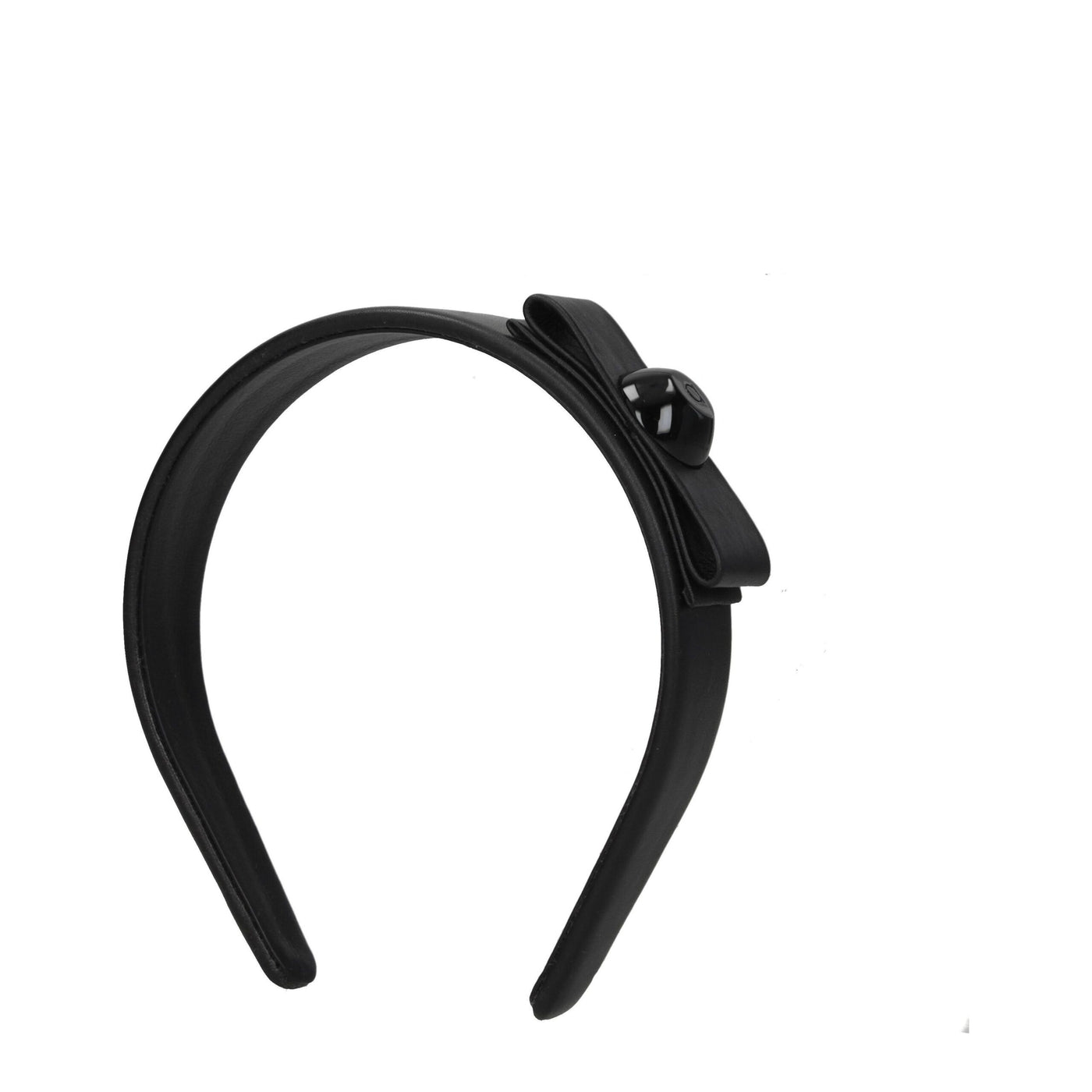 Salvatore Ferragamo Bandeaux en cuir noir