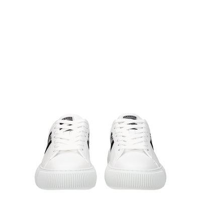 Versace White Leather Low Tops