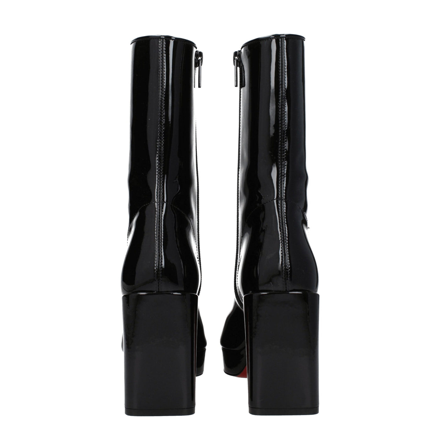 Christian Louboutin Black Leather Ankle Boots