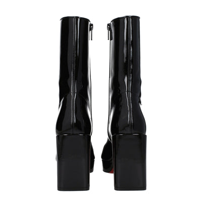 Christian Louboutin Black Leather Ankle Boots
