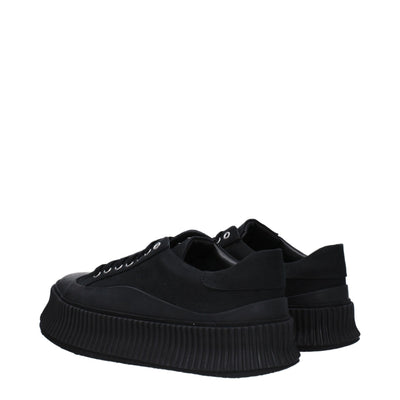Baskets à plateforme en tissu noir Jil Sander