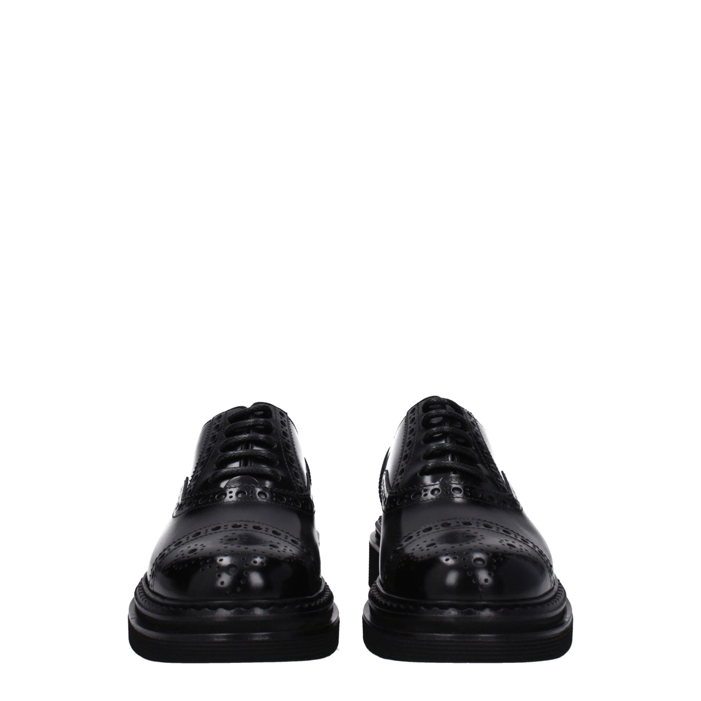 Dolce &amp; Gabbana Zwarte Leren Oxfords en Derbies