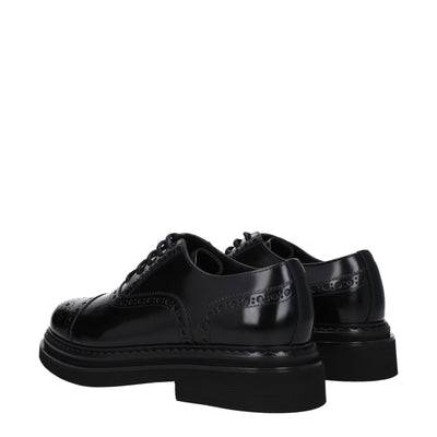 Dolce &amp; Gabbana Zwarte Leren Oxfords en Derbies