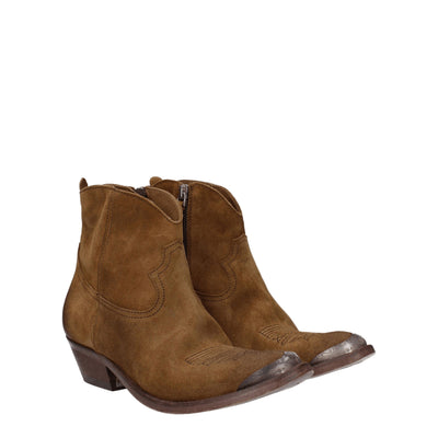 Golden Goose Brown Leather Ankle Boots