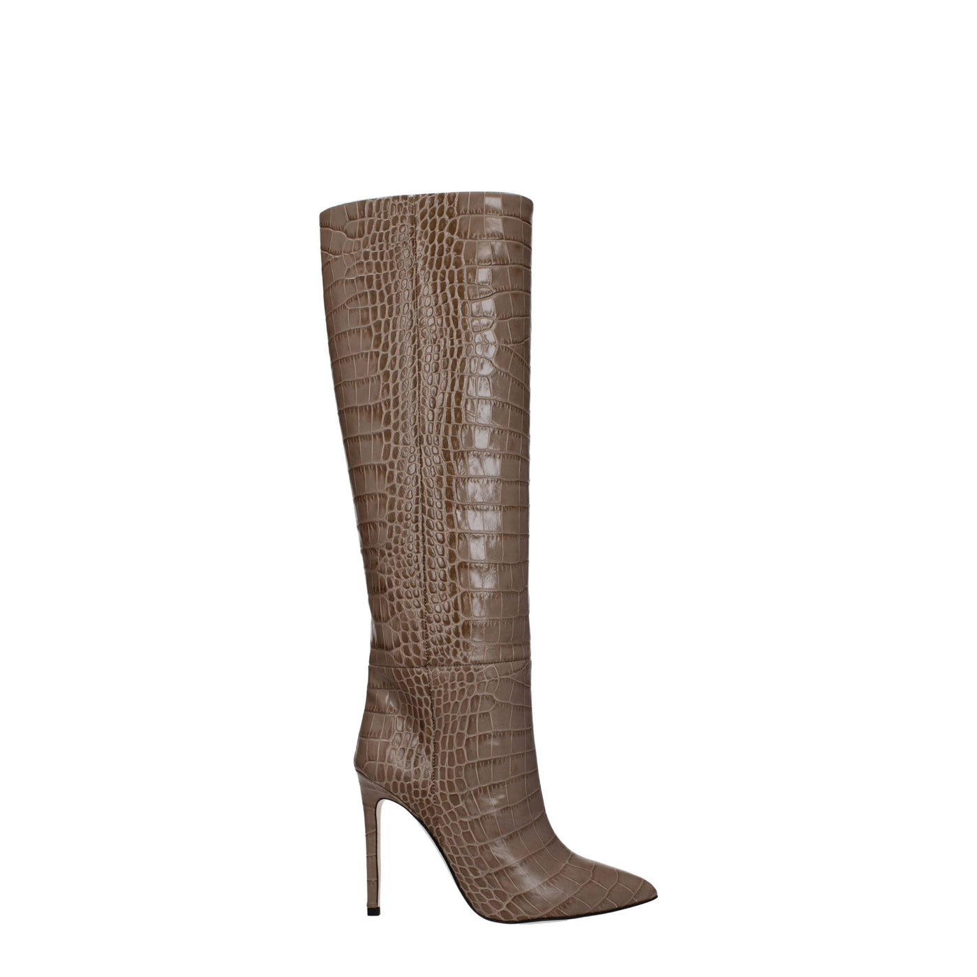 Paris Texas beige leren laarzen met hoge hak
