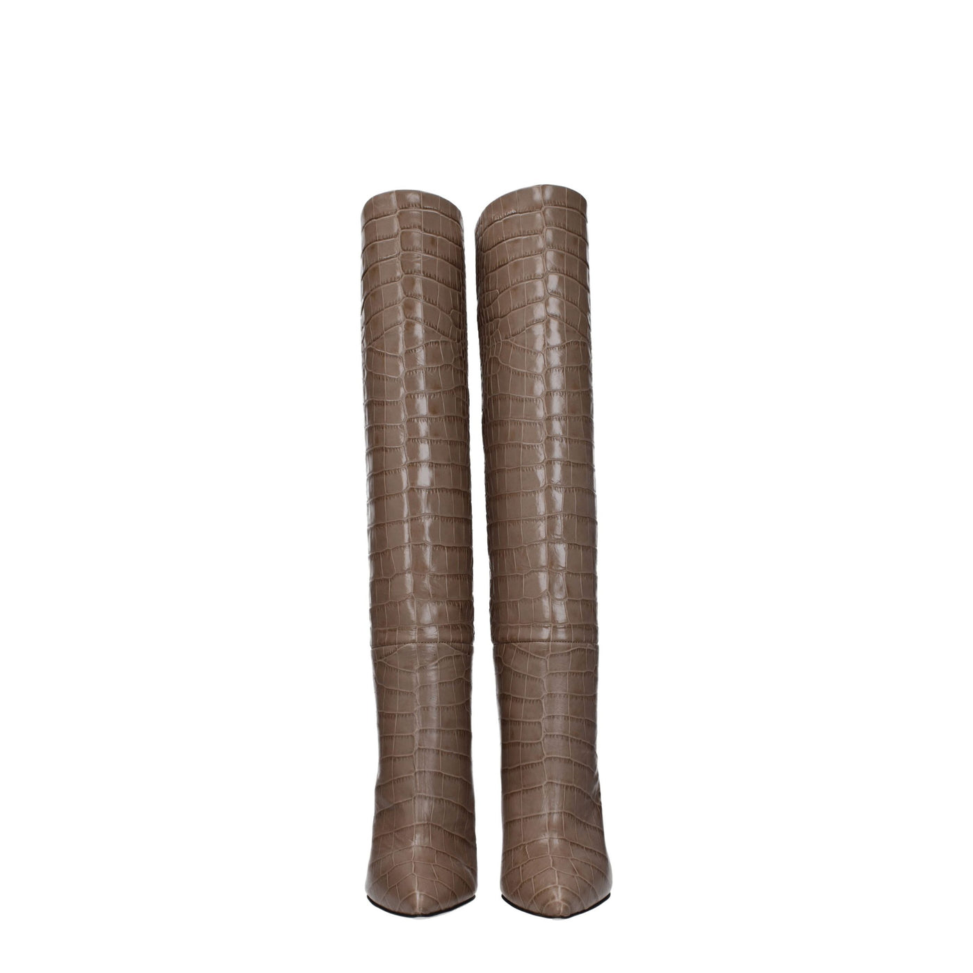 Paris Texas beige leren laarzen met hoge hak