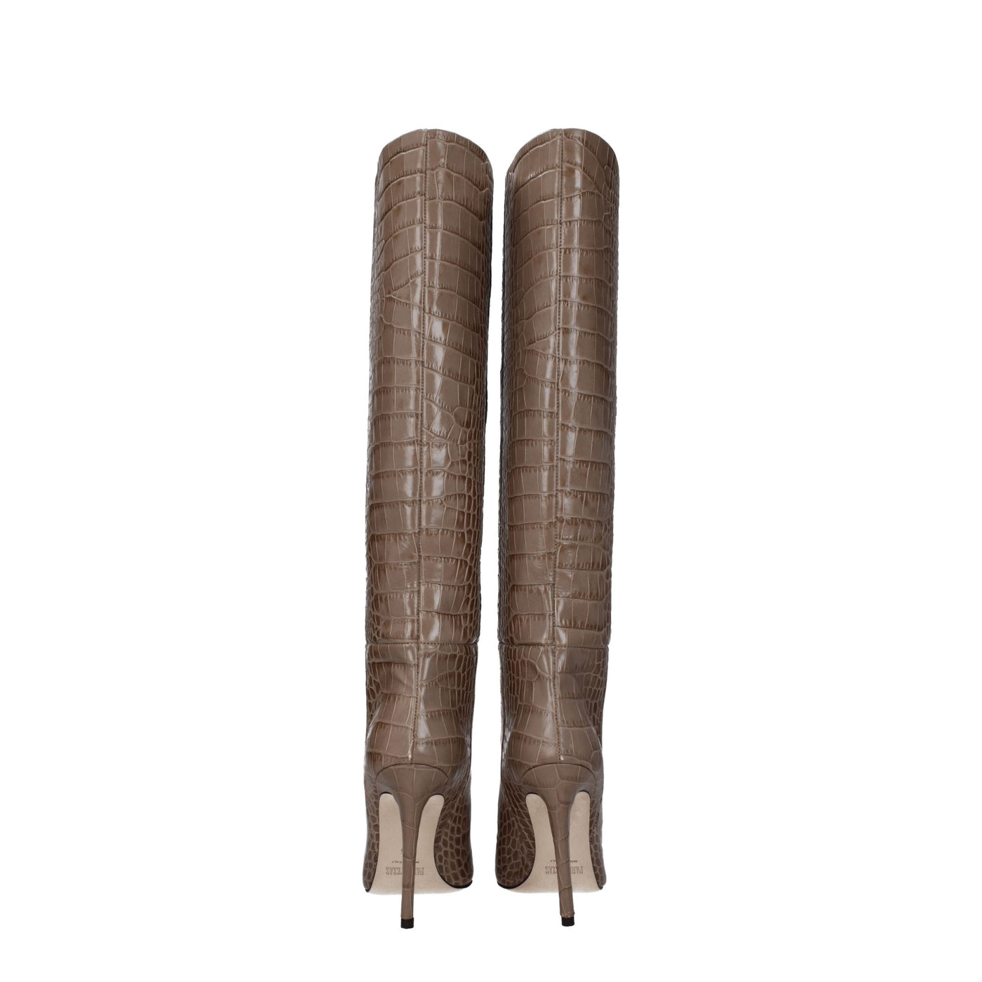 Paris Texas beige leren laarzen met hoge hak
