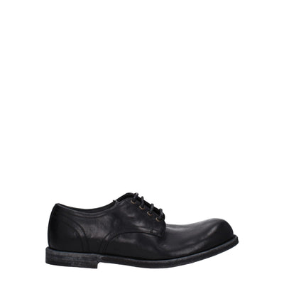Dolce &amp; Gabbana Zwarte Leren Oxfords en Derbies