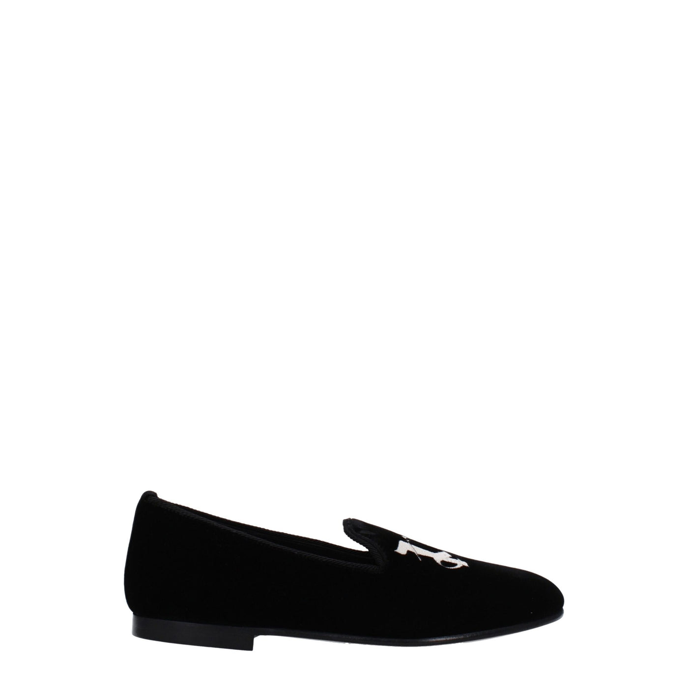 Palm Angels Zwarte Fluwelen Slip-On Loafers