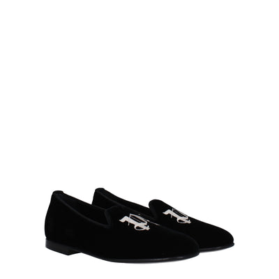 Palm Angels Zwarte Fluwelen Slip-On Loafers