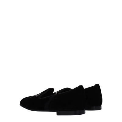 Palm Angels Zwarte Fluwelen Slip-On Loafers