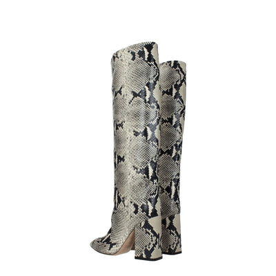 Paris Texas Beige Leather Over The Knee