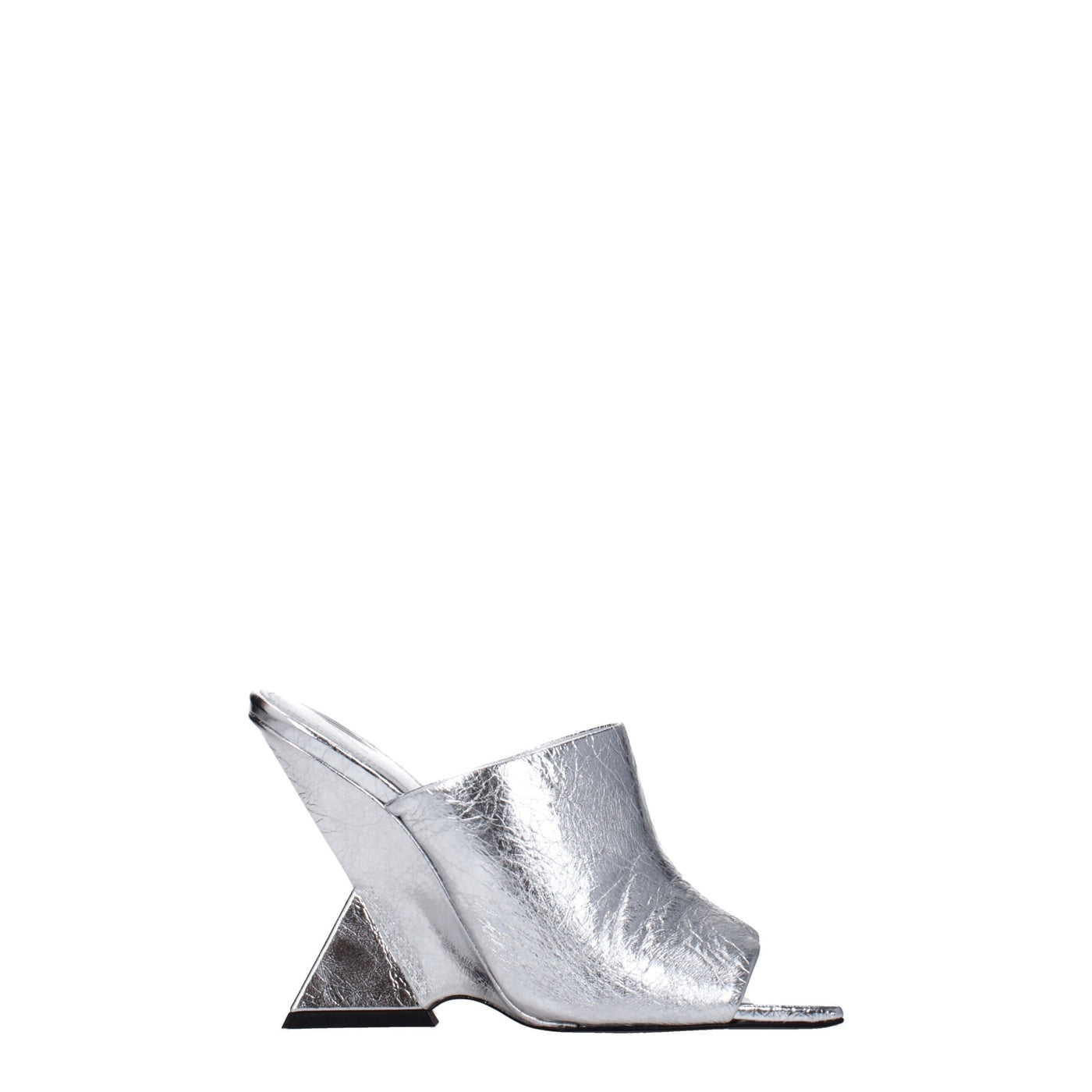 Les plateformes en cuir gris Attico