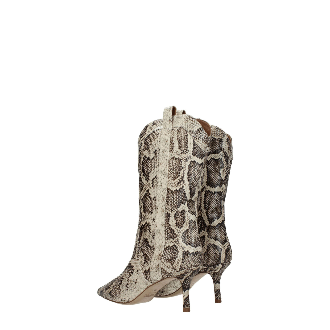 Paris Texas beige leren enkellaarsjes