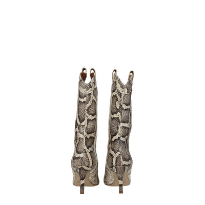 Paris Texas beige leren enkellaarsjes