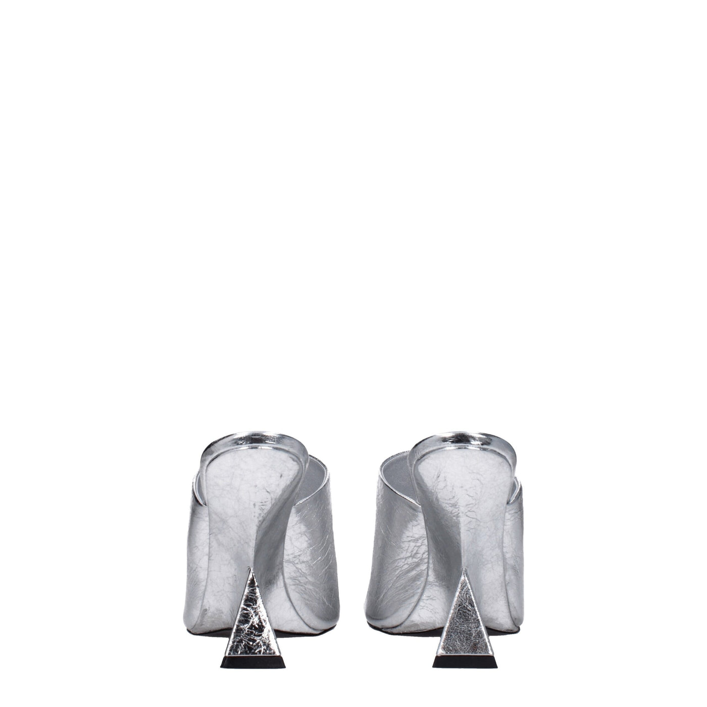 Les plateformes en cuir gris Attico