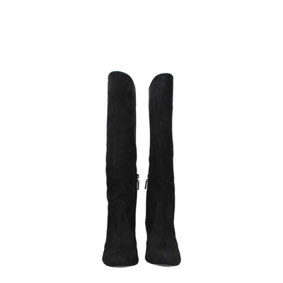 Stuart Weitzman Black Leather High Heel Boots