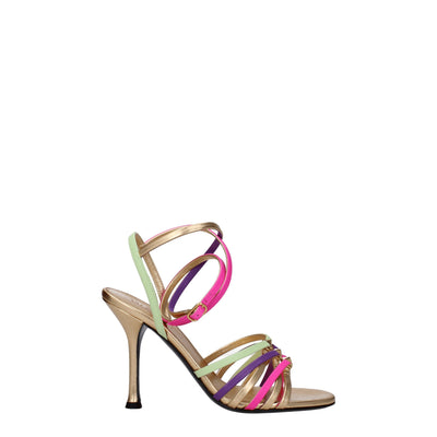 Sandales à talons aiguilles en cuir multicolore Valentino Garavani
