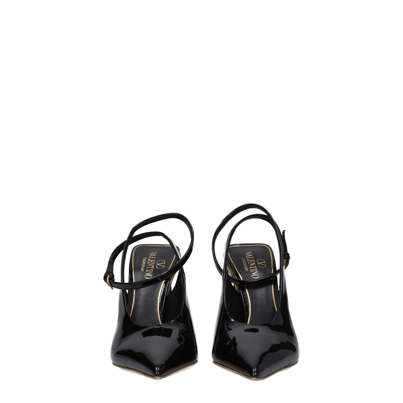 Sandales en cuir noir Valentino Garavani