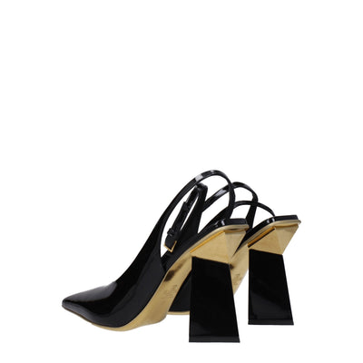 Sandales en cuir noir Valentino Garavani