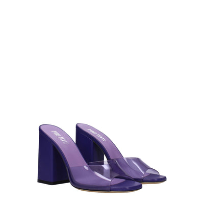 Plateformes en PVC violet Paris Texas