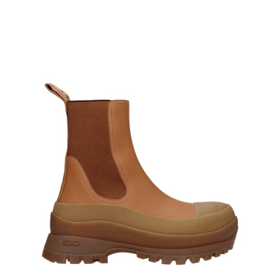 Stella McCartney Bruine Leren Enkellaarsjes