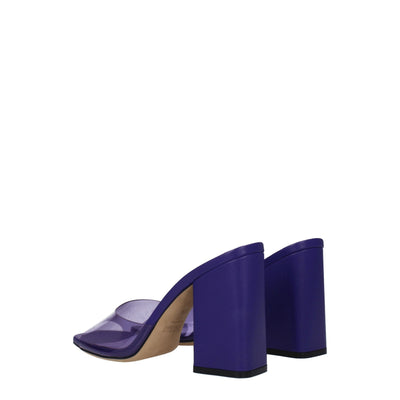 Plateformes en PVC violet Paris Texas
