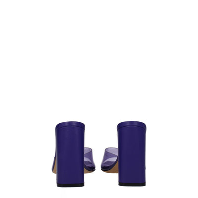 Plateformes en PVC violet Paris Texas