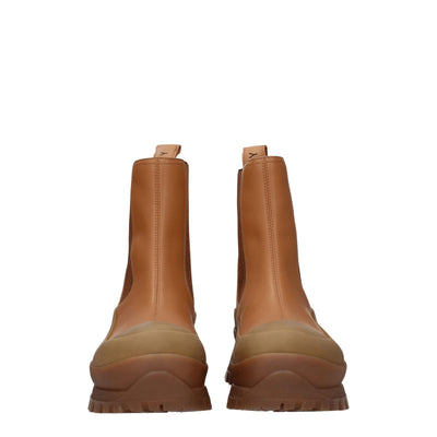 Stella McCartney Bruine Leren Enkellaarsjes