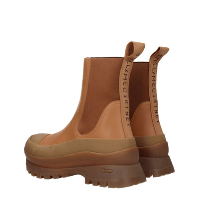 Stella McCartney Bruine Leren Enkellaarsjes