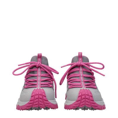 Moncler Gray Fabric Athletic Sneakers