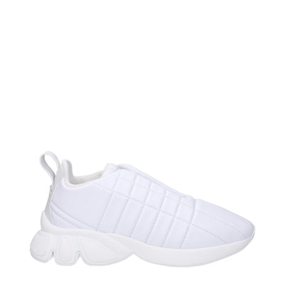Burberry White Leather Sneakers