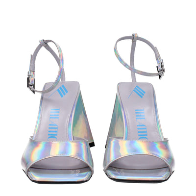 The Attico Gray Leather Platforms